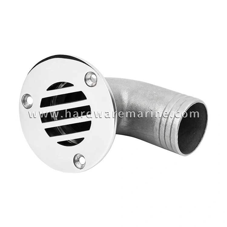 316 สแตนเลส 90 องศาทางทะเลท่อระบายน้ำ Scupper