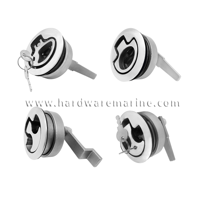 316 สแตนเลสสตีลชั้นหัวเข็มขัด Hatch Latch Flush Turning Lift Handle